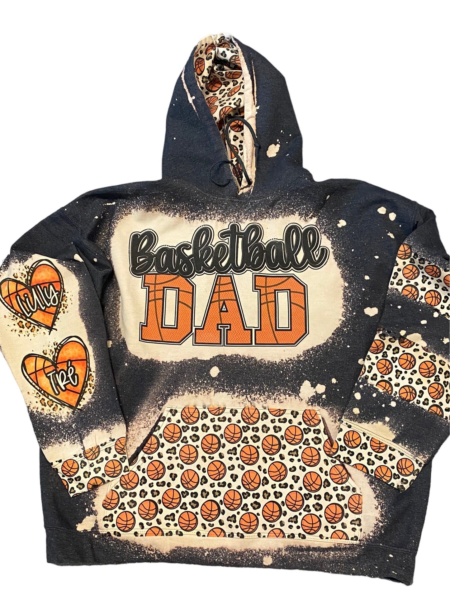 Custom Sport Hoodie - Any Sport - Will Work Together for Design - Mom - Aunt - Grandma - Custom Bleached Sport Hoodie