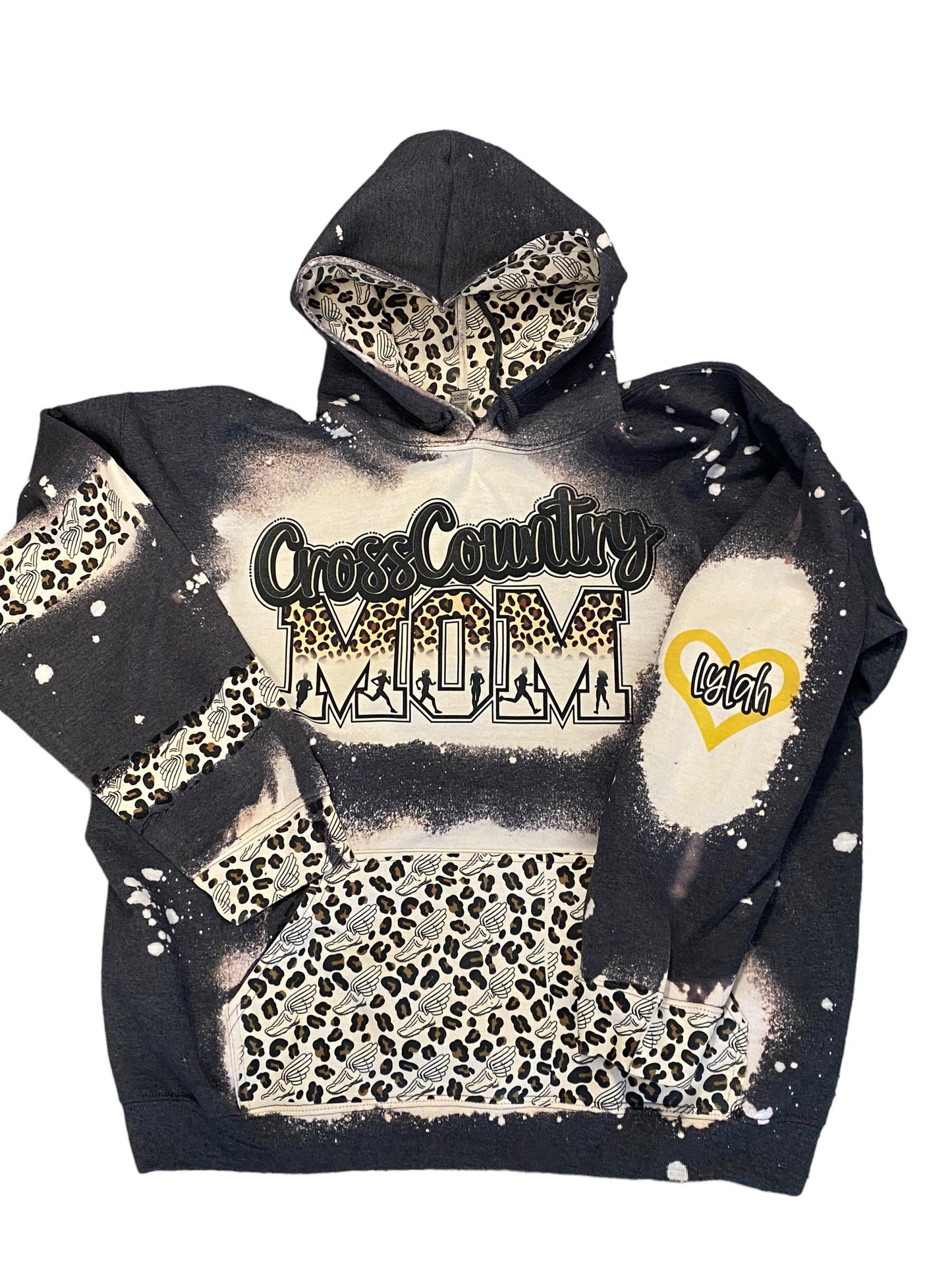 Custom Sport Hoodie - Any Sport - Will Work Together for Design - Mom - Aunt - Grandma - Custom Bleached Sport Hoodie
