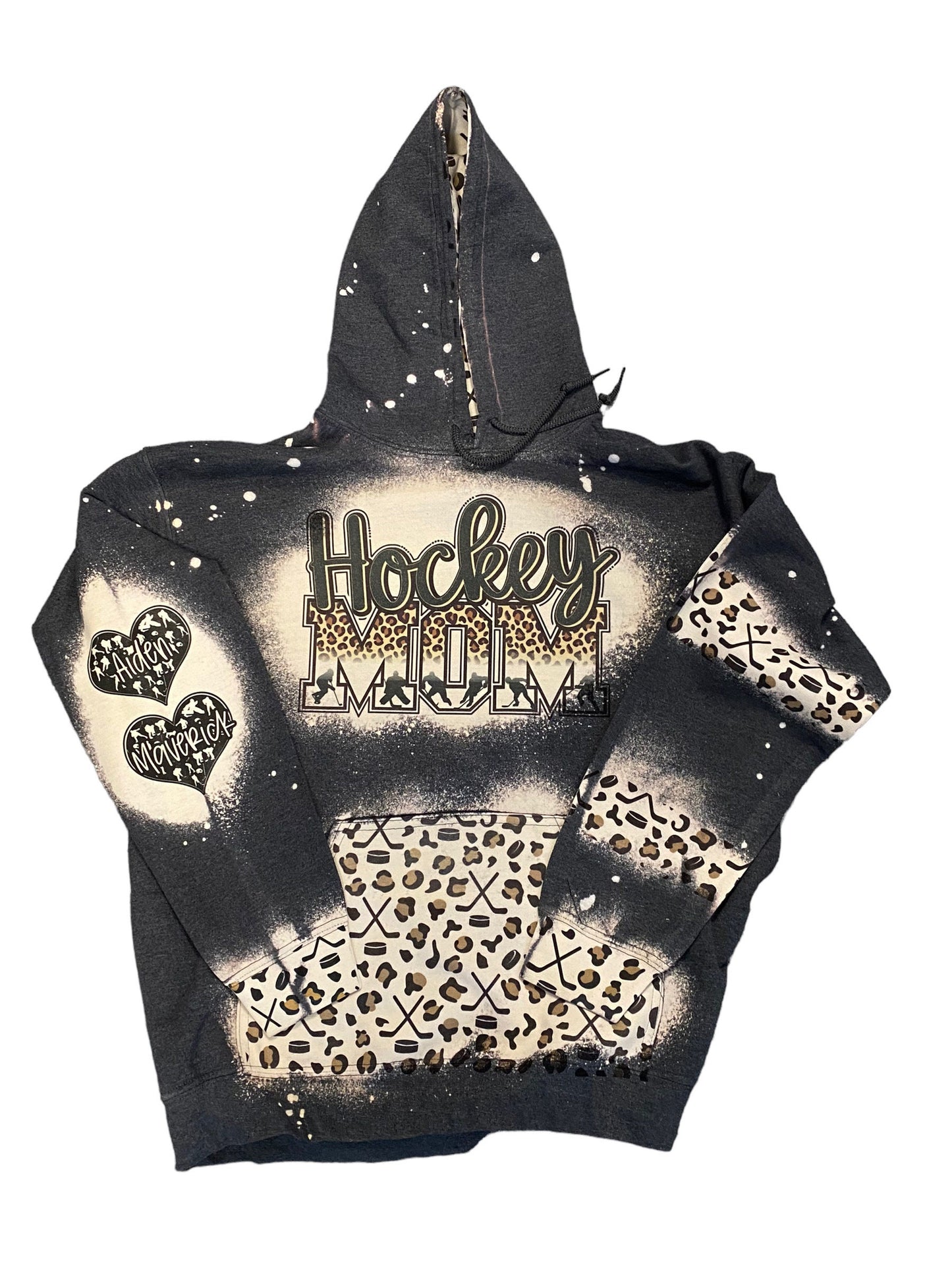 Custom Sport Hoodie - Any Sport - Will Work Together for Design - Mom - Aunt - Grandma - Custom Bleached Sport Hoodie