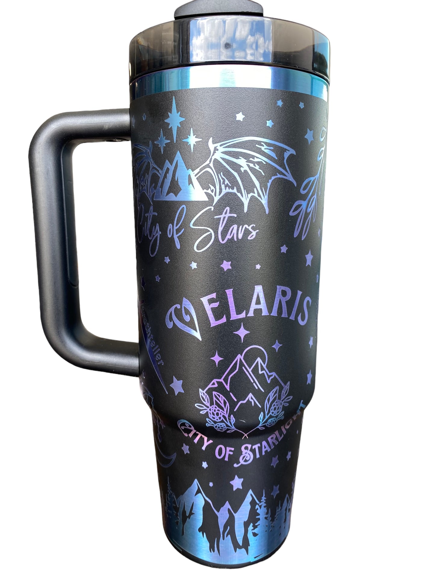 City of Starlight Stanley Tumbler | ACOTAR Night Court 40oz Mug | Velaris Holographic Design