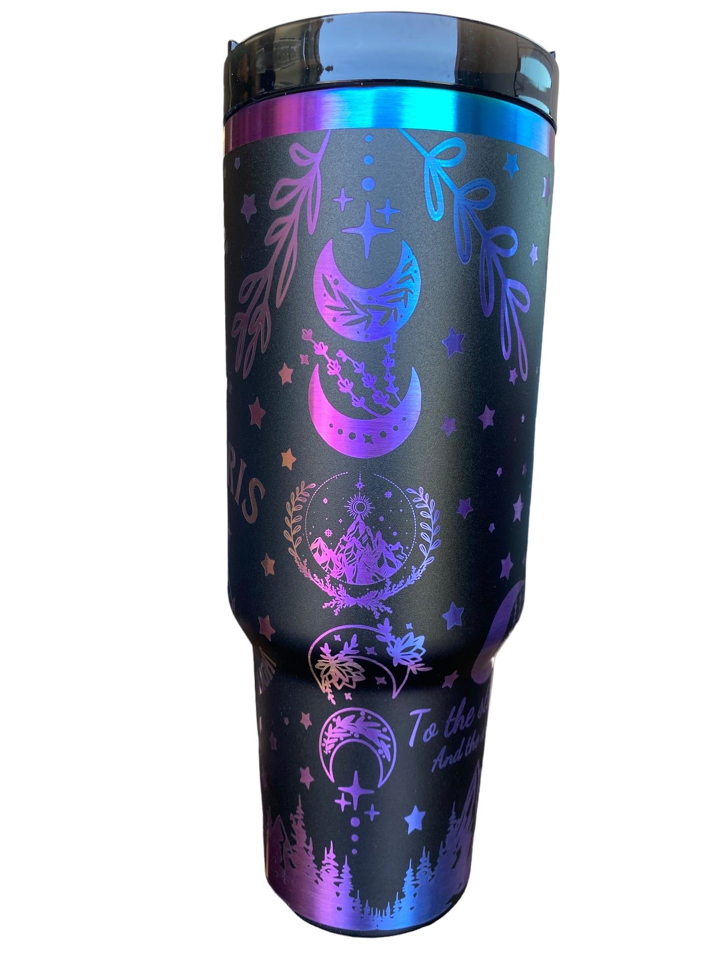 Velaris City of Starlight Holographic Tumbler | Feyre Darling | Fantasy Book Lover Gift | ACOTAR Inspired | 40oz Laser-Engraved Insulated Mug