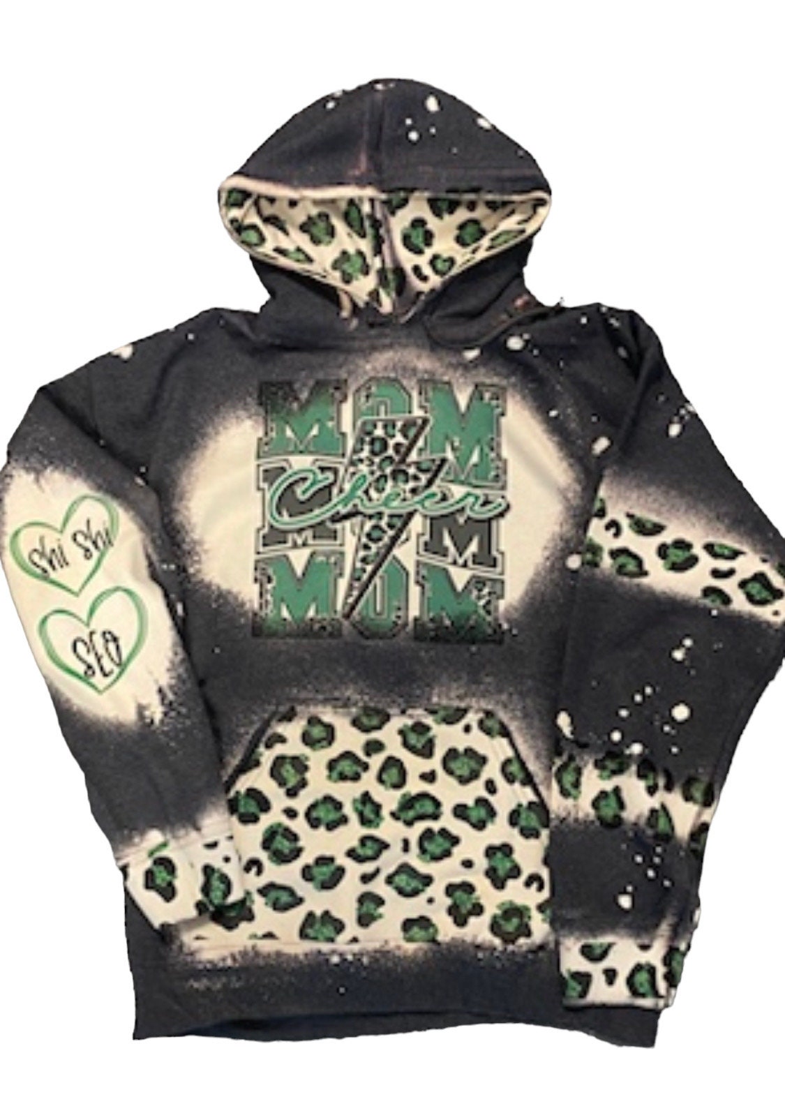Custom Sport Hoodie - Any Sport - Will Work Together for Design - Mom - Aunt - Grandma - Custom Bleached Sport Hoodie