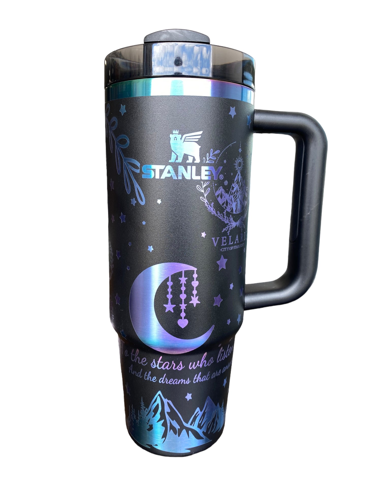 City of Starlight Stanley Tumbler | ACOTAR Night Court 40oz Mug | Velaris Holographic Design